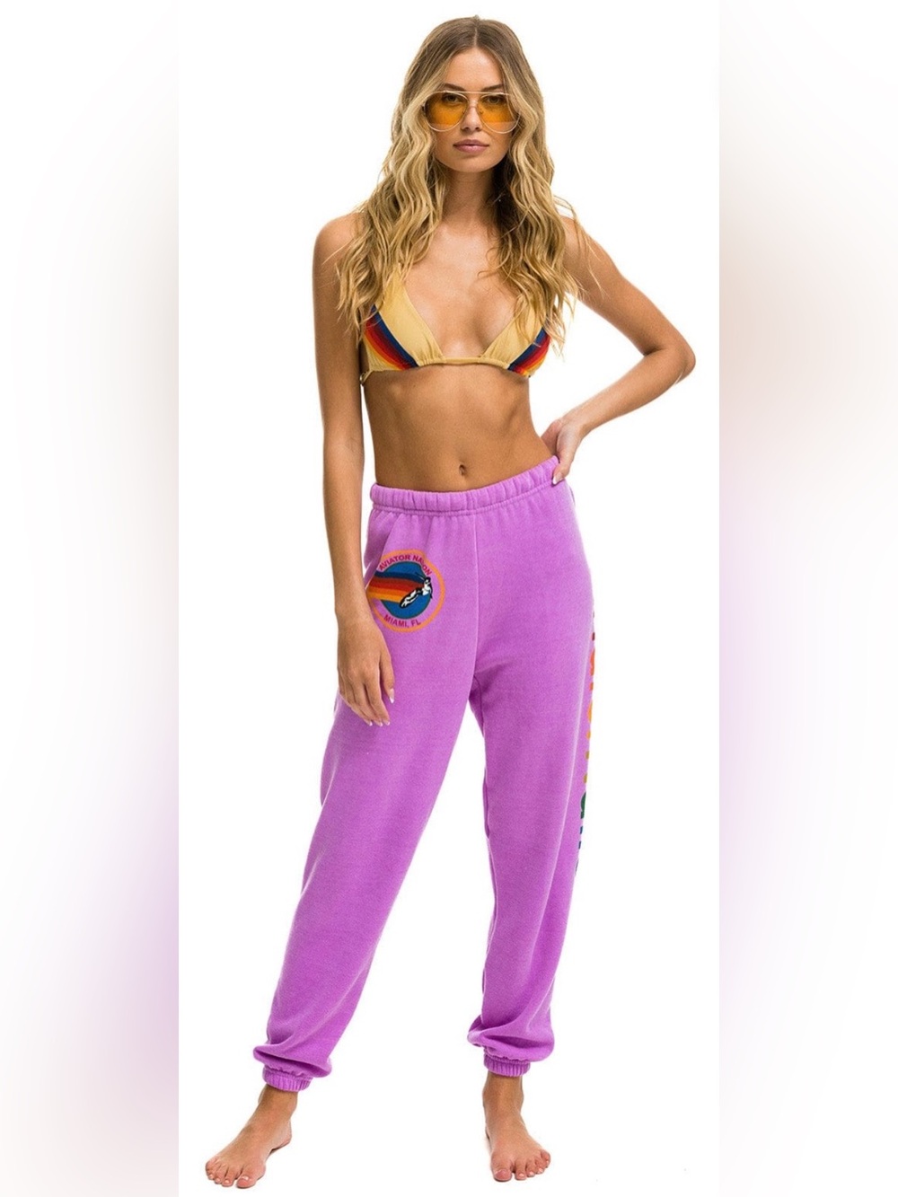 Aviator Nation Purple Joggers